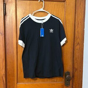 Adidas 3 Stripes Tee - Black